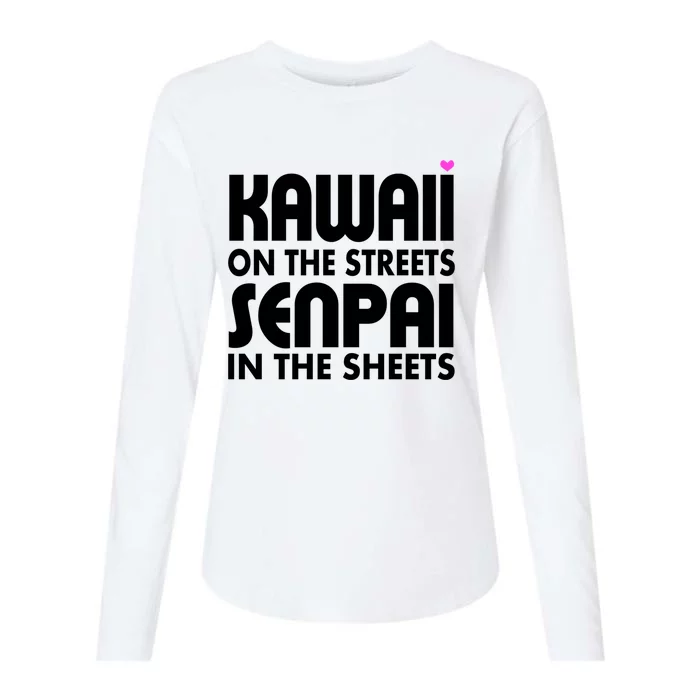 Kawaii On The Streets Senpai In The Sheets Womens Cotton Relaxed Long Sleeve T-Shirt