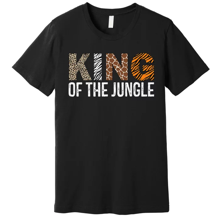 King Of The Jungle Birthday Safari Leopard Family Matching Premium T-Shirt