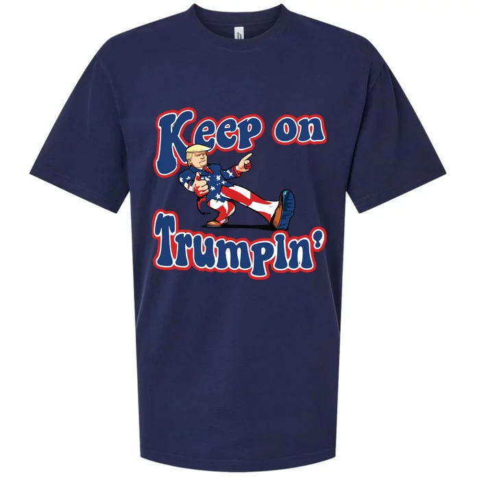 Keep On Trumpin Trump For President 2024 Sueded Cloud Jersey T-Shirt