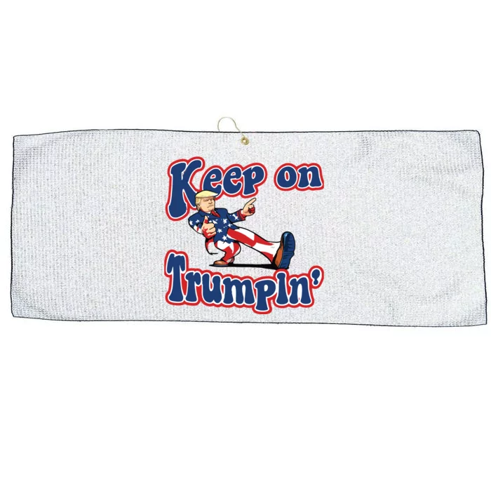 Keep On Trumpin Trump For President 2024 Large Microfiber Waffle Golf Towel