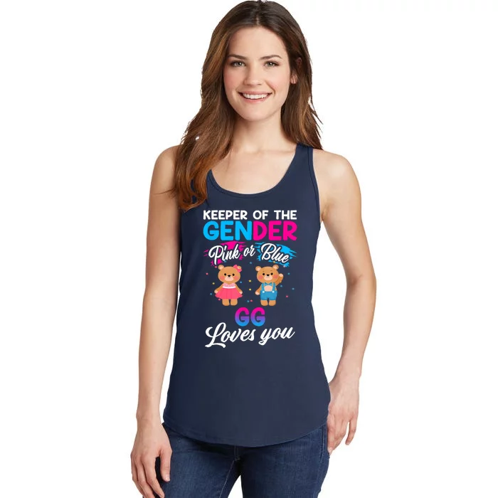 Keeper Of The Gender Pink Or Blue GG Loves You Reveal Ladies Essential Tank