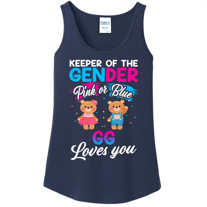 Keeper Of The Gender Pink Or Blue GG Loves You Reveal Ladies Essential Tank