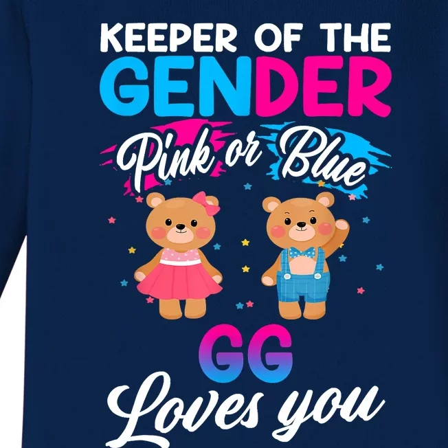 Keeper Of The Gender Pink Or Blue GG Loves You Reveal Baby Long Sleeve Bodysuit