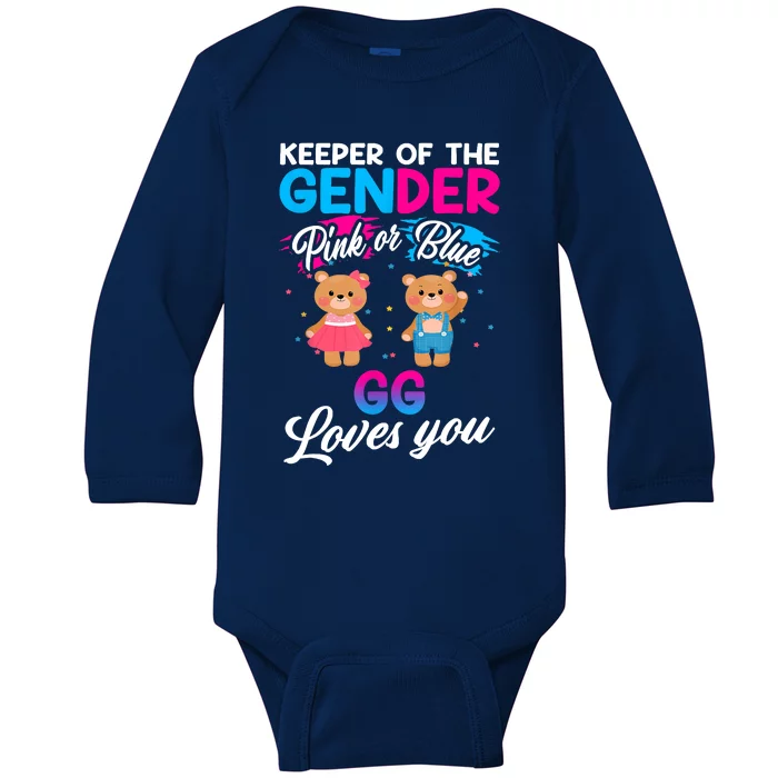 Keeper Of The Gender Pink Or Blue GG Loves You Reveal Baby Long Sleeve Bodysuit