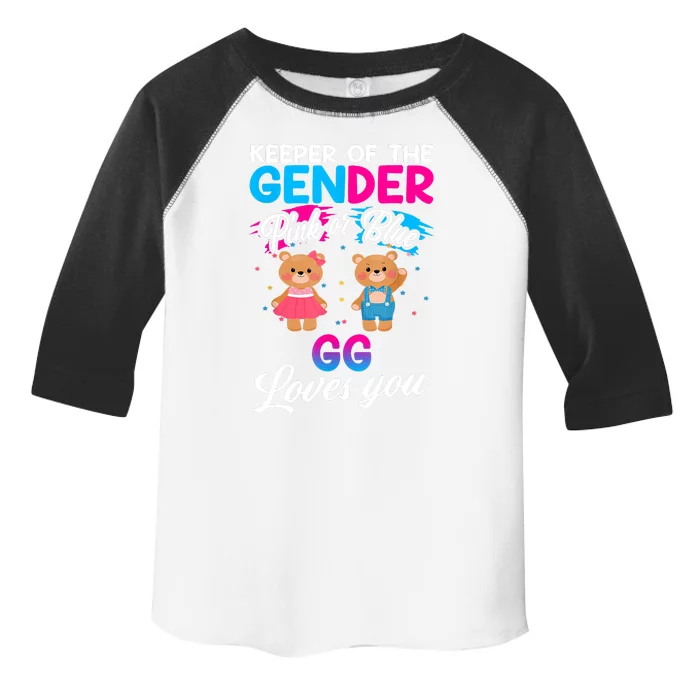 Keeper Of The Gender Pink Or Blue GG Loves You Reveal Toddler Fine Jersey T-Shirt