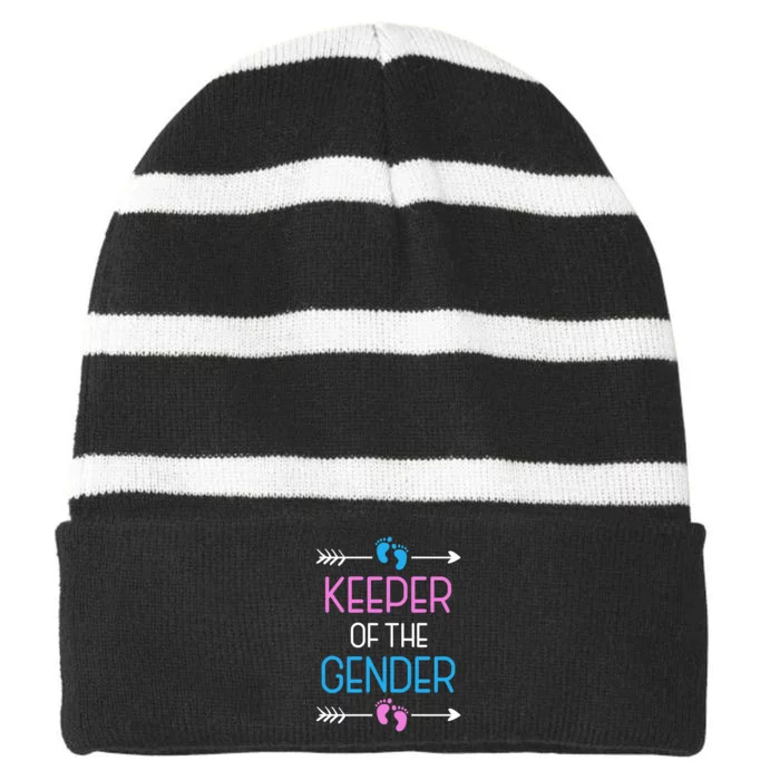 Keeper Of The Gender Striped Beanie with Solid Band