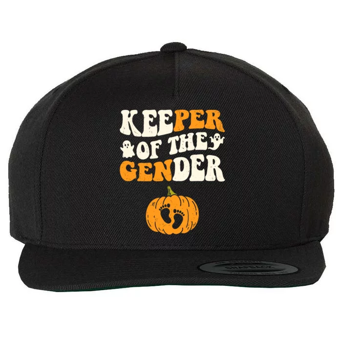 Keeper Of The Gender Reveal Baby Announcement Halloween Wool Snapback Cap