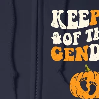 Keeper Of The Gender Reveal Baby Announcement Halloween Full Zip Hoodie