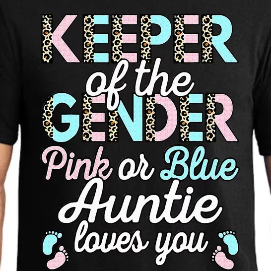 Keeper Of The Gender Auntie Loves You Baby Shower Aunt Pajama Set