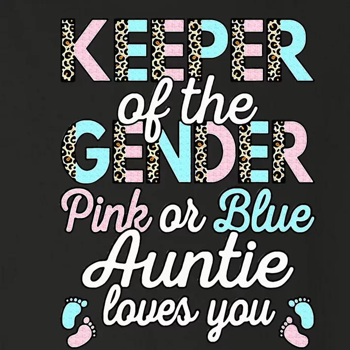 Keeper Of The Gender Auntie Loves You Baby Shower Aunt Toddler Long Sleeve Shirt