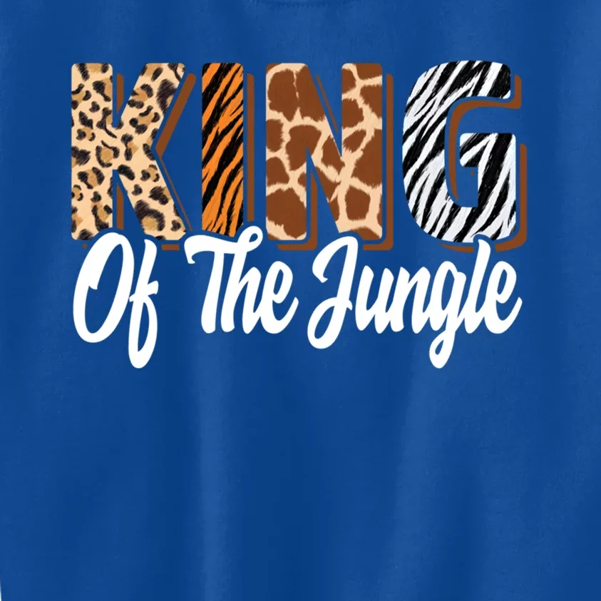 King Of The Jungle Zoo Birthday Safari Jungle Animal Gift Kids Sweatshirt