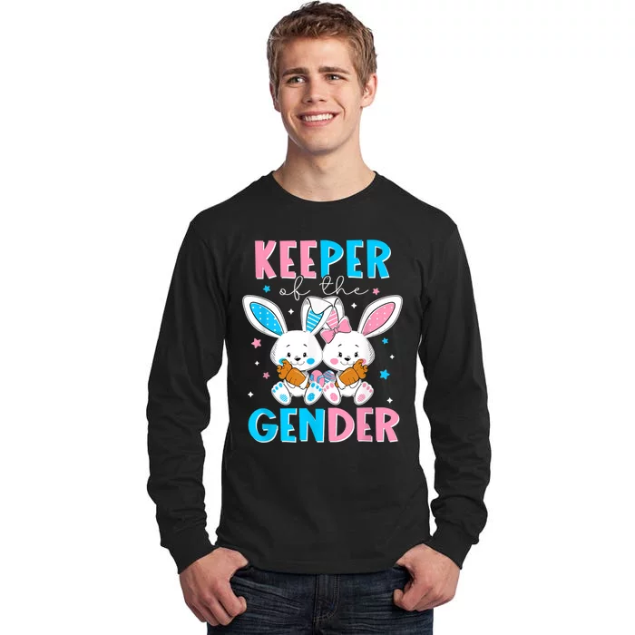 Keeper Of The Gender Or Easter Bunny Gender Reveal Tall Long Sleeve T-Shirt