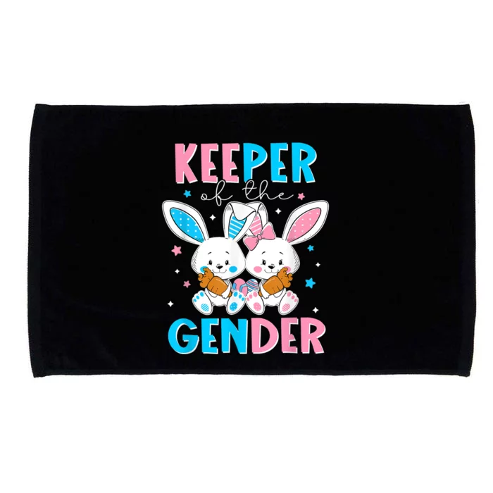 Keeper Of The Gender Or Easter Bunny Gender Reveal Microfiber Hand Towel