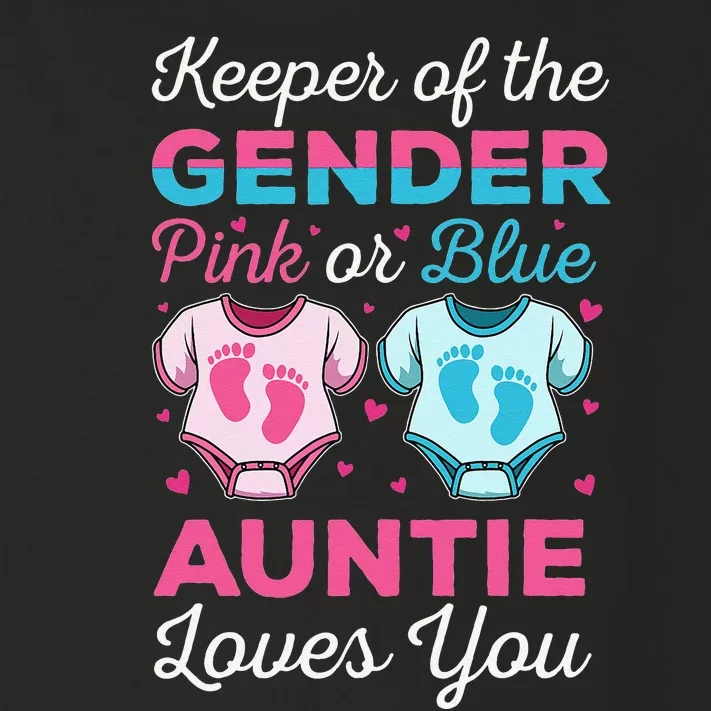 Keeper Of The Gender Auntie Loves You Baby Announcement Aunt Toddler Long Sleeve Shirt