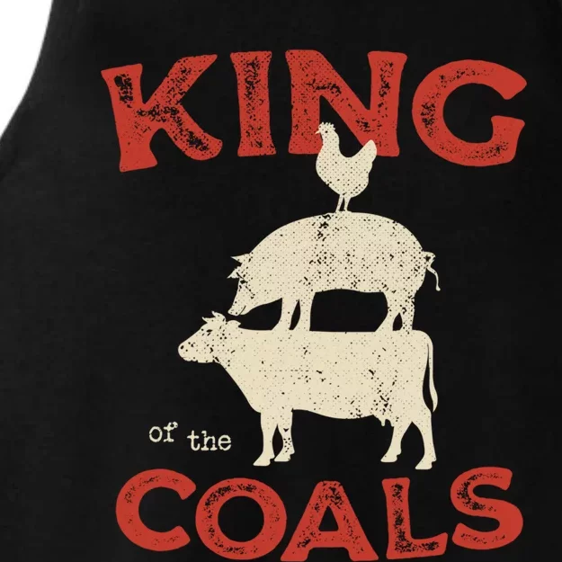 King Of The Coals Funny Saying Joke Barbecue Dad Grandpa Gift Ladies Tri-Blend Wicking Tank