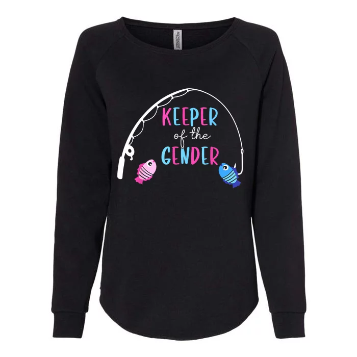 Keeper Of The Gender Fish Gender Reveal Baby Shower Womens California Wash Sweatshirt