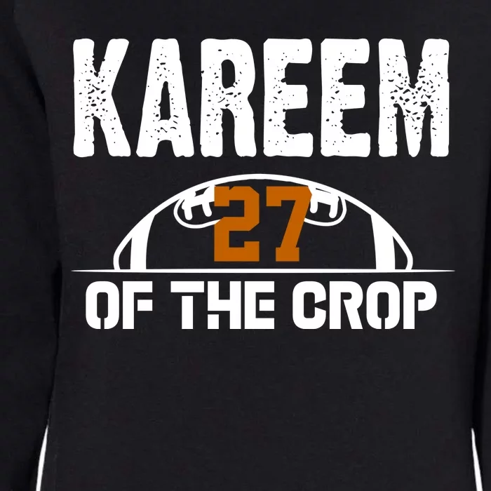 Kareem Of The Crop Number 27 Football Womens California Wash Sweatshirt