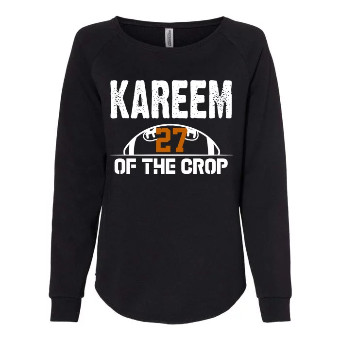 Kareem Of The Crop Number 27 Football Womens California Wash Sweatshirt