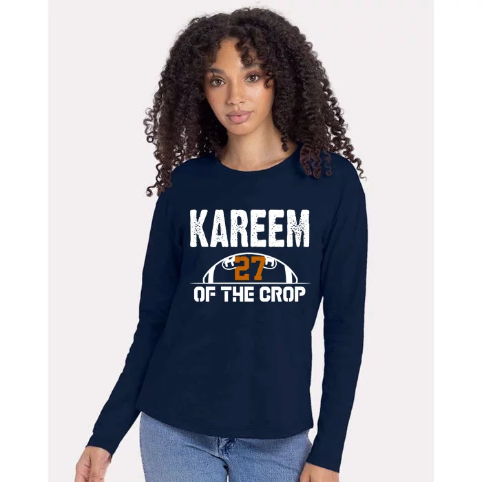 Kareem Of The Crop Number 27 Football Womens Cotton Relaxed Long Sleeve T-Shirt