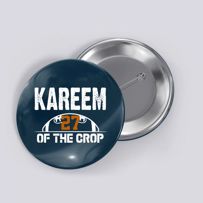 Kareem Of The Crop Number 27 Football Button