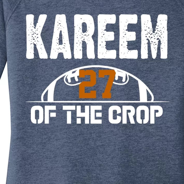 Kareem Of The Crop Number 27 Football Women's Perfect Tri Tunic Long Sleeve Shirt