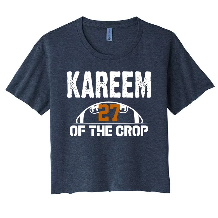 Kareem Of The Crop Number 27 Football Women's Crop Top Tee