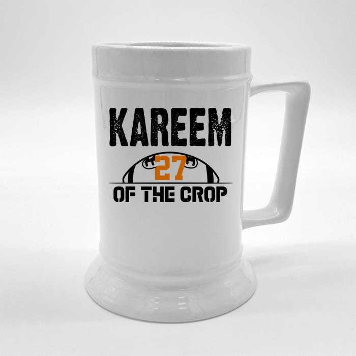 Kareem Of The Crop Number 27 Football Front & Back Beer Stein