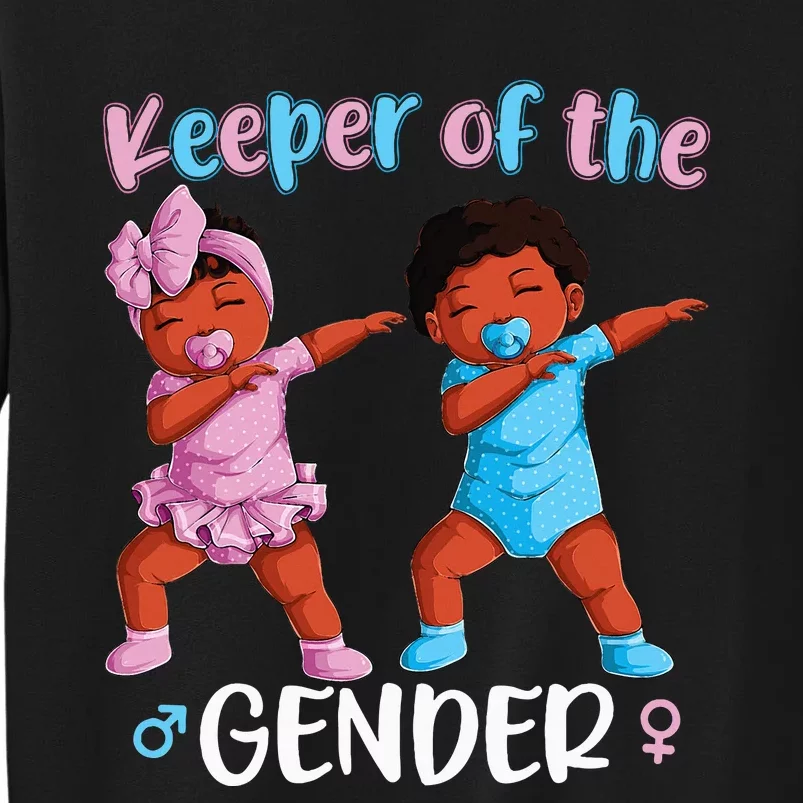 Keeper Of The Gender Reveal Black Baby Announcement Sweatshirt