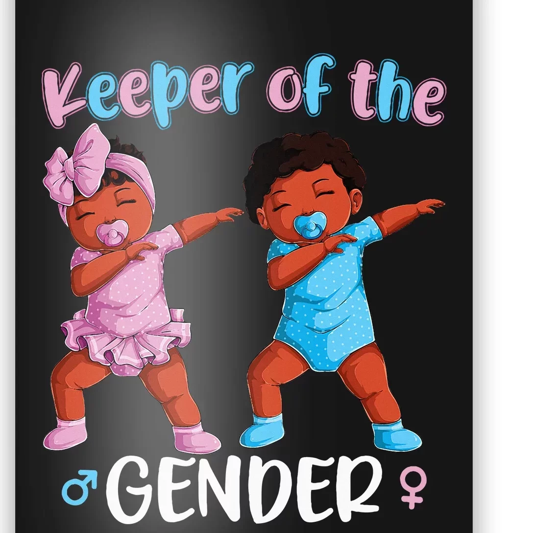 Keeper Of The Gender Reveal Black Baby Announcement Poster