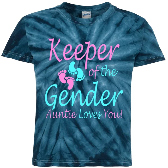 Keeper Of The Gender Auntie Love You Kids Tie-Dye T-Shirt