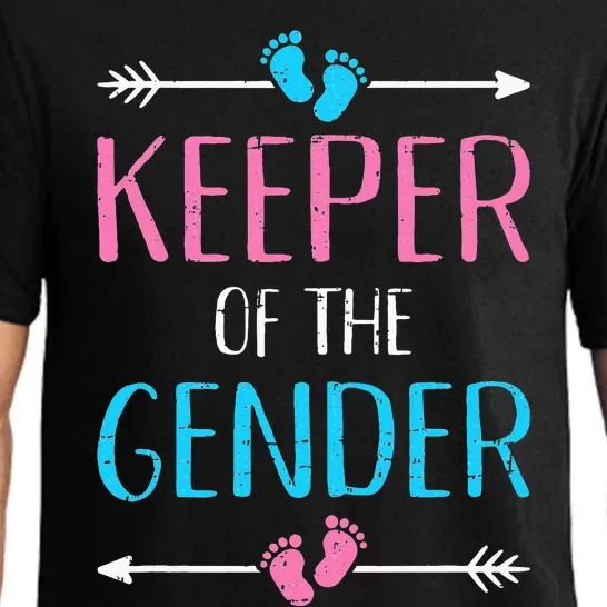 Keeper of the gender reveal baby announcement party supplies Pajama Set