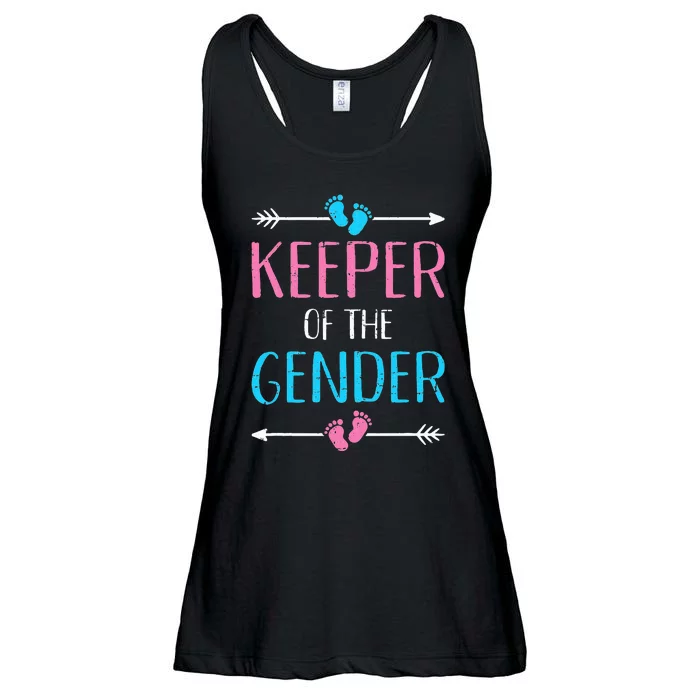 Keeper of the gender reveal baby announcement party supplies Ladies Essential Flowy Tank