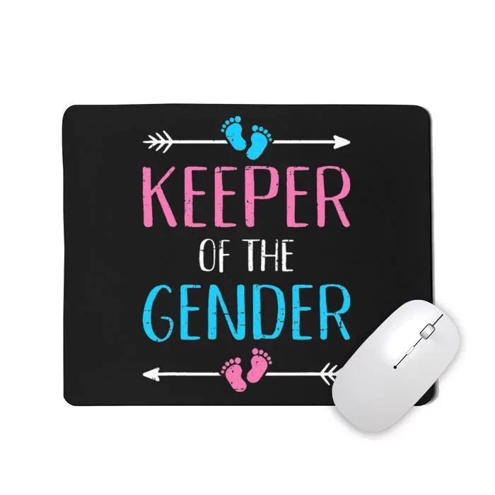 Keeper of the gender reveal baby announcement party supplies Mousepad