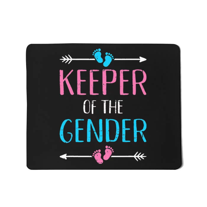 Keeper of the gender reveal baby announcement party supplies Mousepad