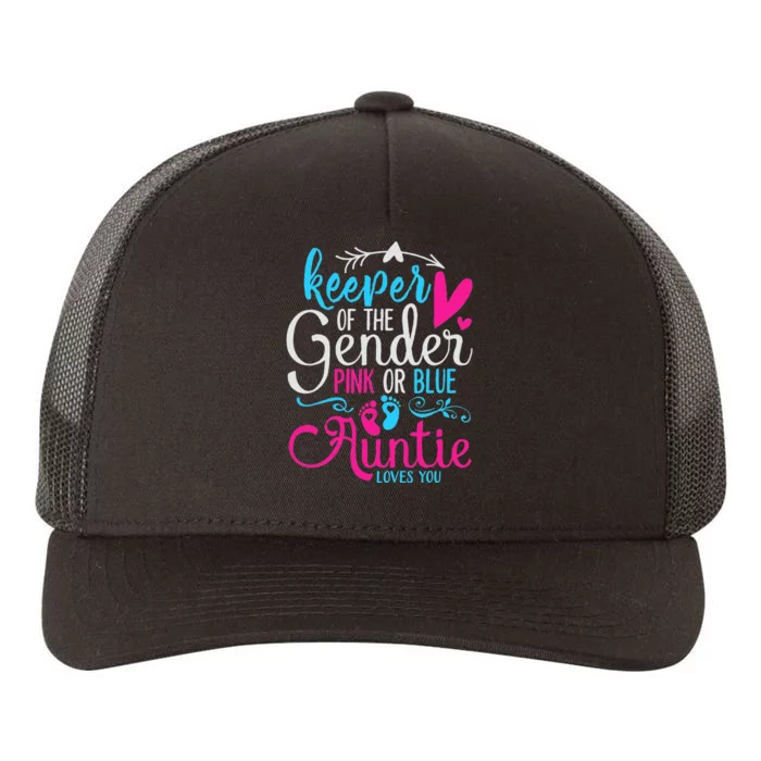 Keeper Of The Gender Auntie Loves You Aunt Baby Announcement Yupoong Adult 5-Panel Trucker Hat