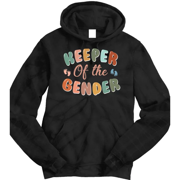 Keeper of the Gender Cute Baby Gender Reveal Party Gift Tie Dye Hoodie