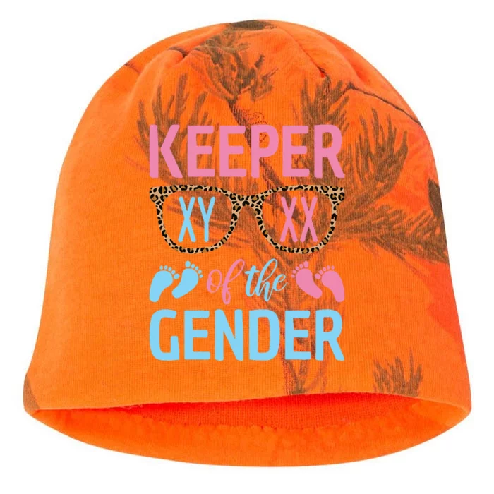 Keeper Of The Gender Baby Shower Gender Reveal Party Outfit Kati - Camo Knit Beanie