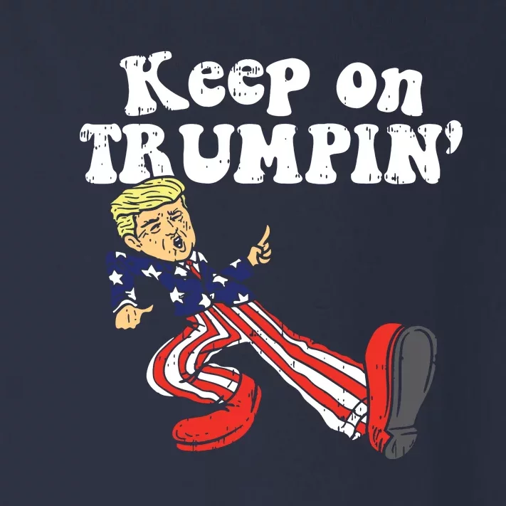 Keep On Trumpin Funny Usa Flag Support Reelect Trump 2020 Toddler Long Sleeve Shirt