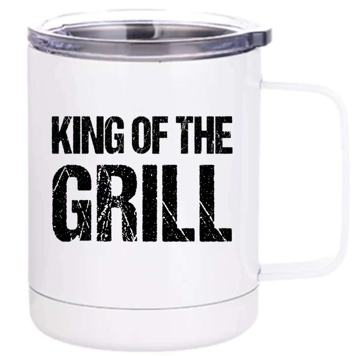 King Of The Grill Bbq Grill Barbecue Gift Front & Back 12oz Stainless Steel Tumbler Cup