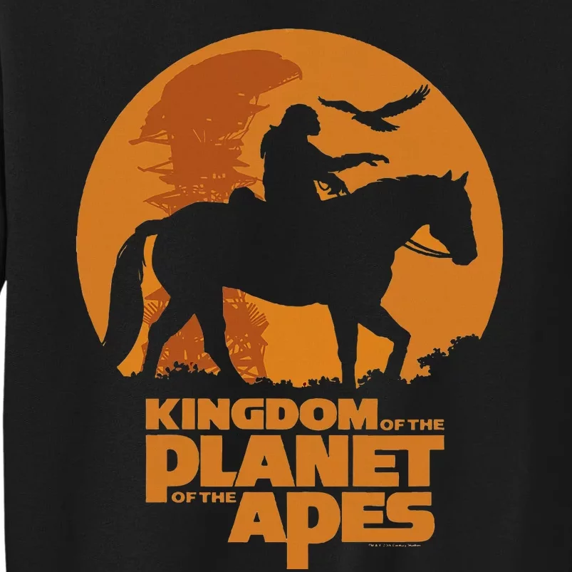 Kingdom Of The Planet Of The Apes Logo And Noa With Eagle Tall Sweatshirt