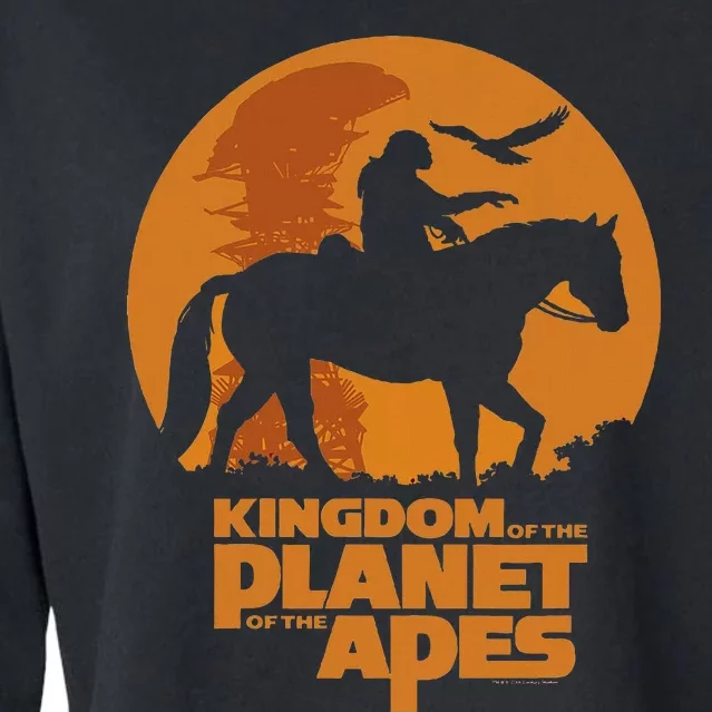 Kingdom Of The Planet Of The Apes Logo And Noa With Eagle Cropped Pullover Crew