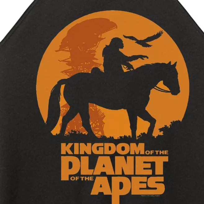 Kingdom Of The Planet Of The Apes Logo And Noa With Eagle Women’s Perfect Tri Rocker Tank