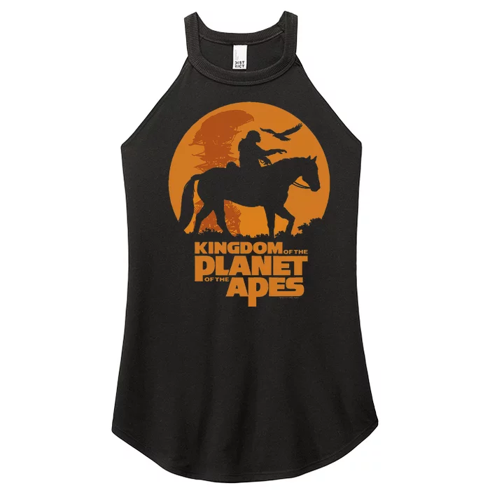 Kingdom Of The Planet Of The Apes Logo And Noa With Eagle Women’s Perfect Tri Rocker Tank