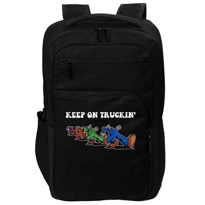 Keep On Truckin Distressed Arts Cars Truck Drivers Impact Tech Backpack