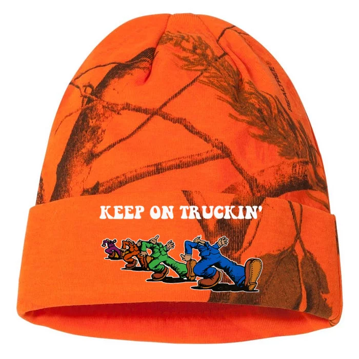 Keep On Truckin Distressed Arts Cars Truck Drivers Kati - 12in Camo Beanie