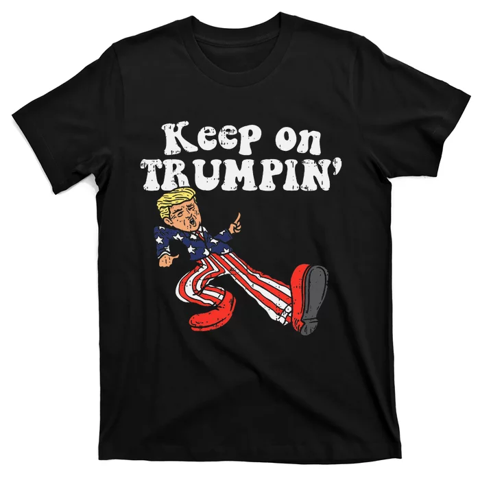 Keep On Trumpin Funny Usa Flag Support Reelect Trump 2020 T-Shirt