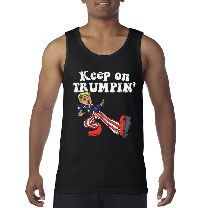 Keep On Trumpin Funny Usa Flag Support Reelect Trump 2020 Tank Top