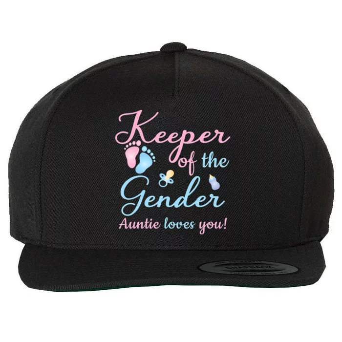 Keeper Of The Gender Auntie Loves Gender Reveal Party Idea Wool Snapback Cap