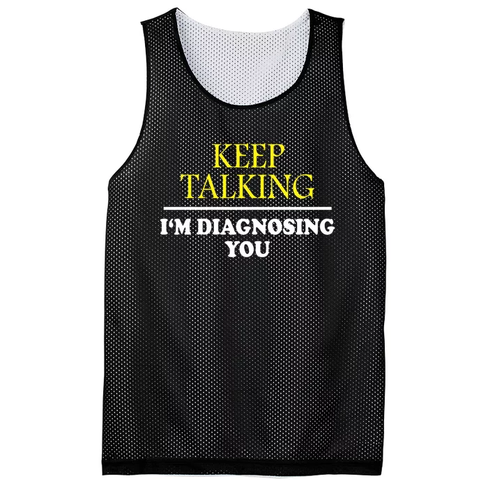 Keep On Talking Psychology Diagnose Graphic Mesh Reversible Basketball Jersey Tank