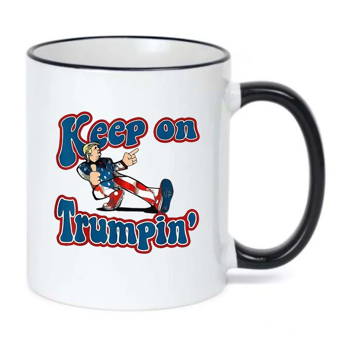 Keep On Trumpin Trump For President 2024 Usa Flag Black Color Changing Mug